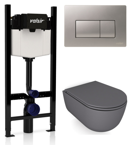Комплект унитаза с инсталляцией VALSIR KIT VSCrM 7334GM Slim